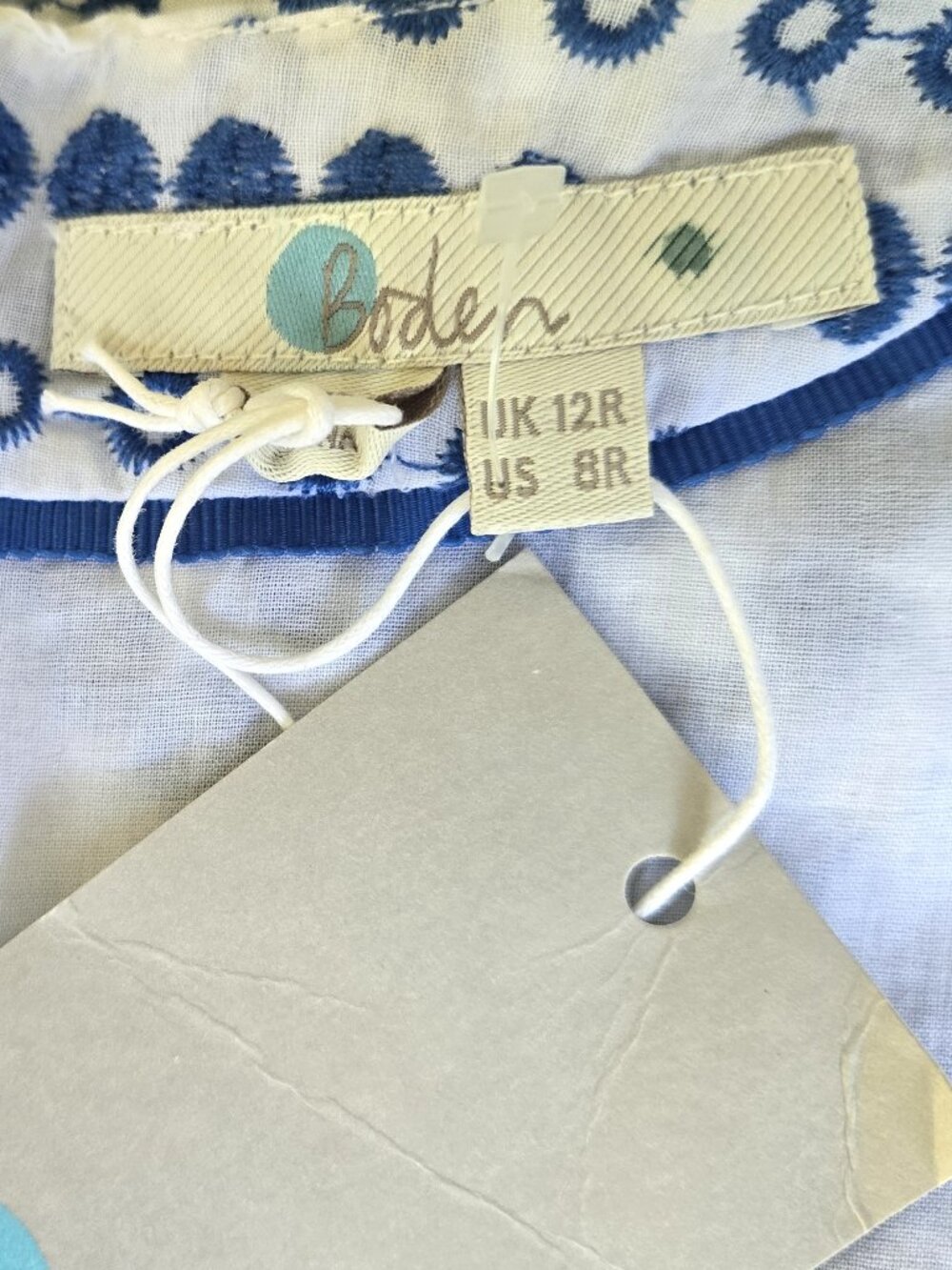 NWT BODEN Broderie Eyelet Tie Belt Dress US 8 - Picture 4 of 4